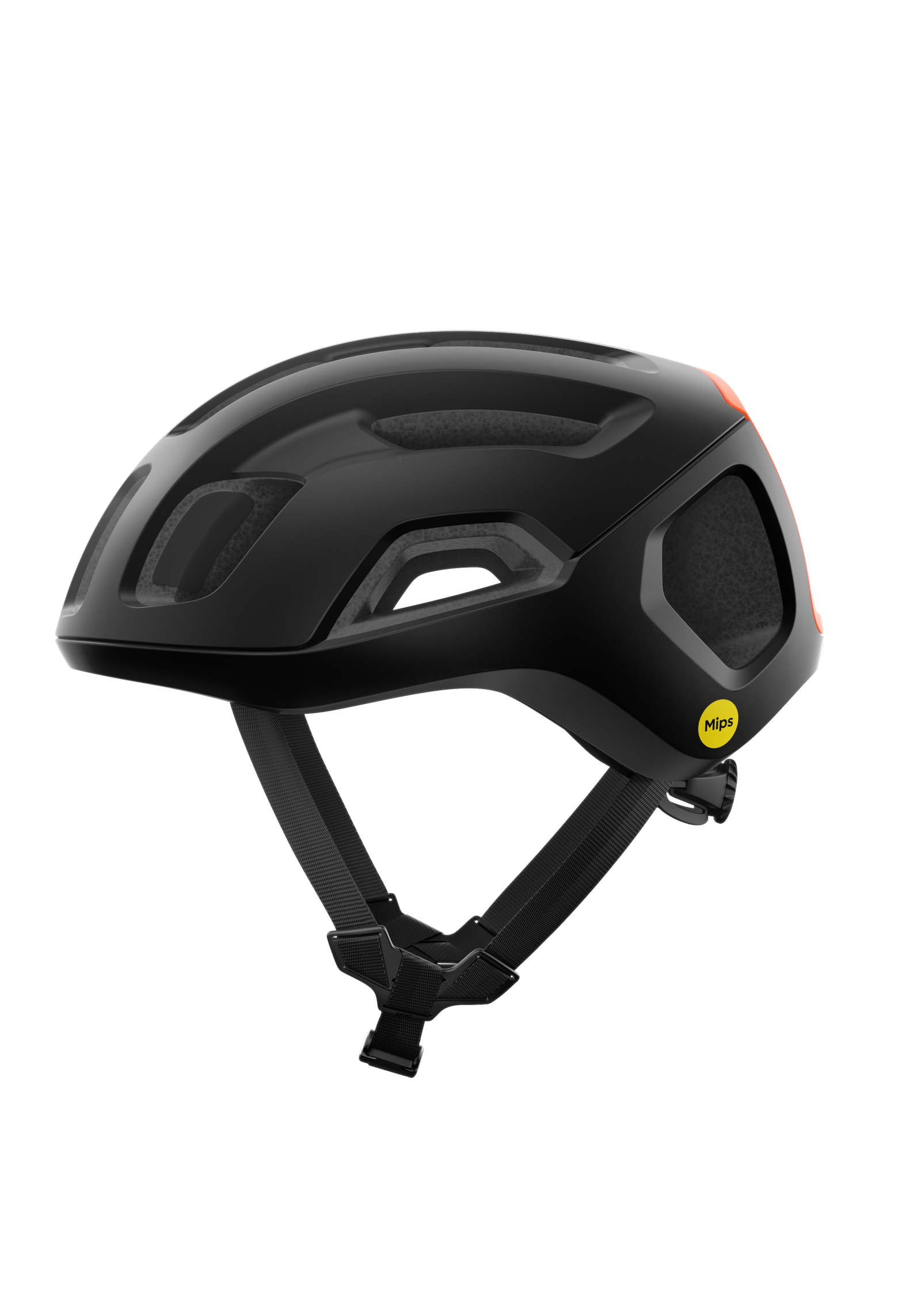poc MIPS ブラックヘルメット Ventral Air MIPS Cycling Helmet in Uranium Black Matt/Fluorescent