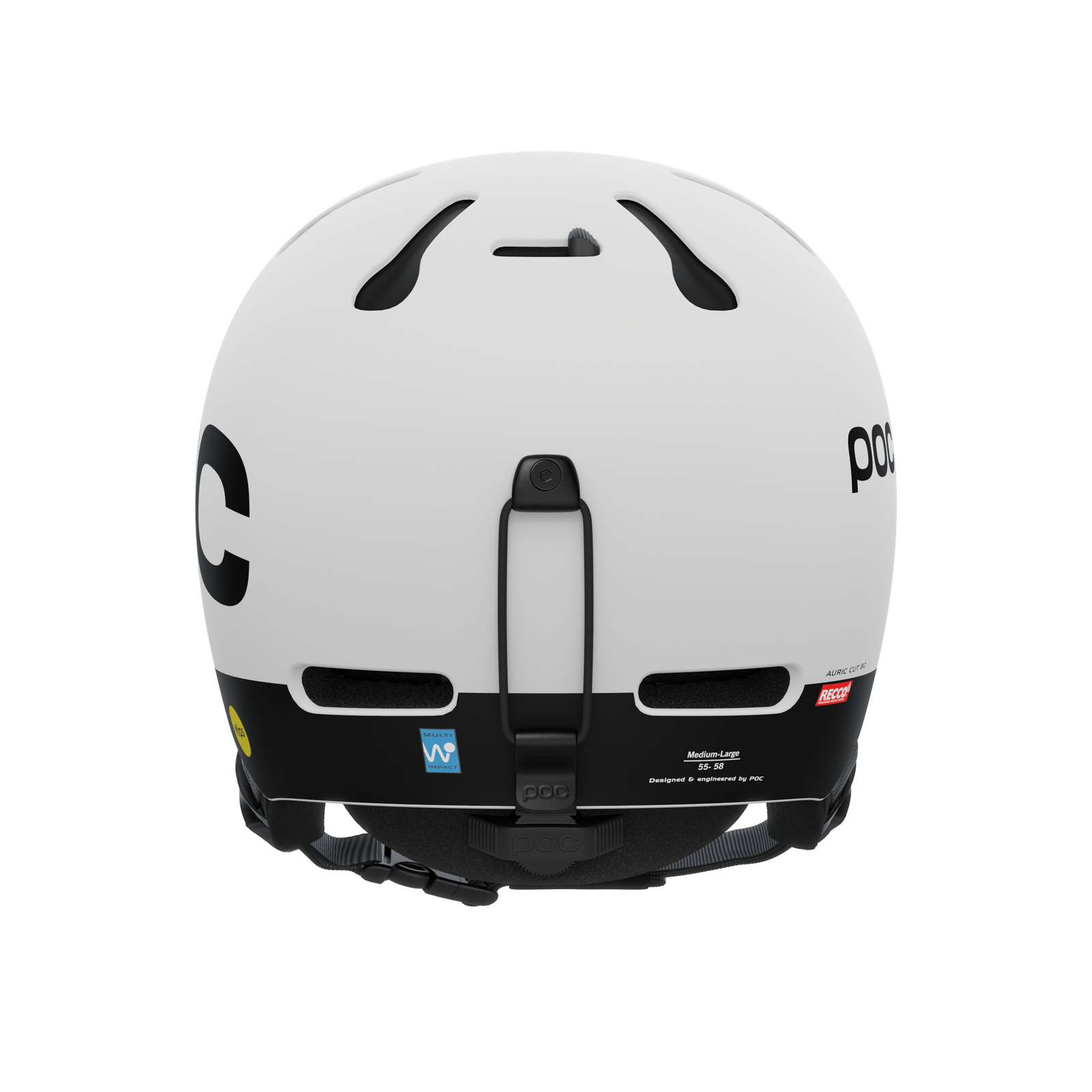 Auric Cut BC MIPS Ski Helmet in Hydrogen White Matt | POC Global