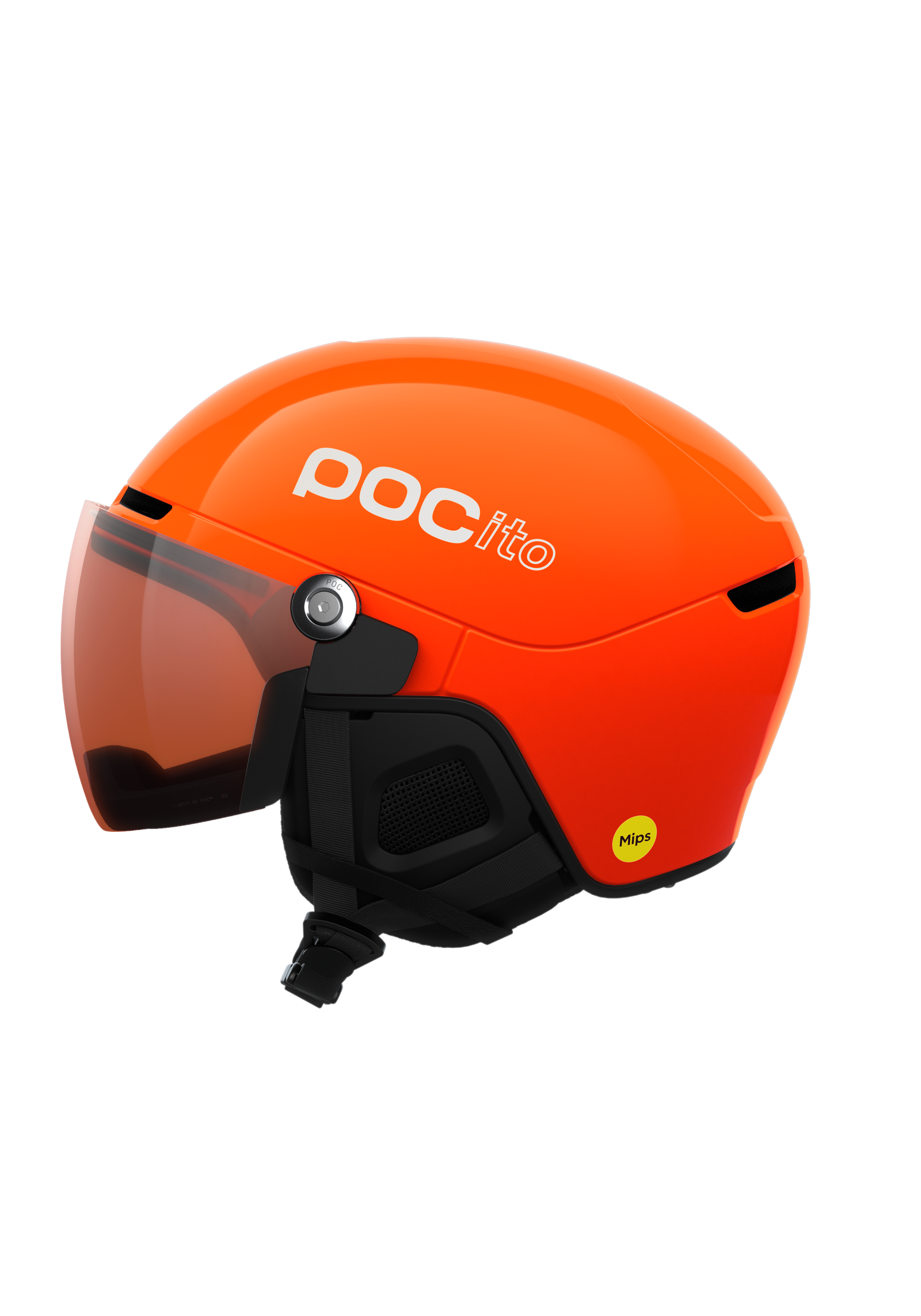 POC pocito オレンジ ヘルメットM〜L55-58 POCito Obex Visor Ski Helmet in Fluorescent Orange | POC