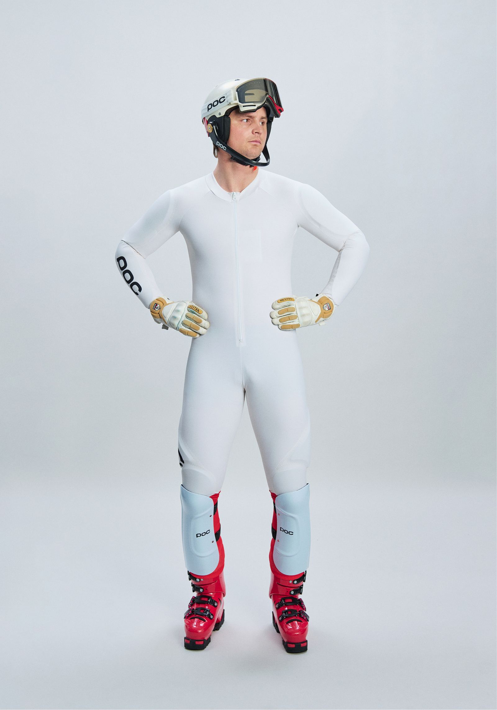 Shins Classic Ski Protection in Hydrogen White | POC (Global EN)