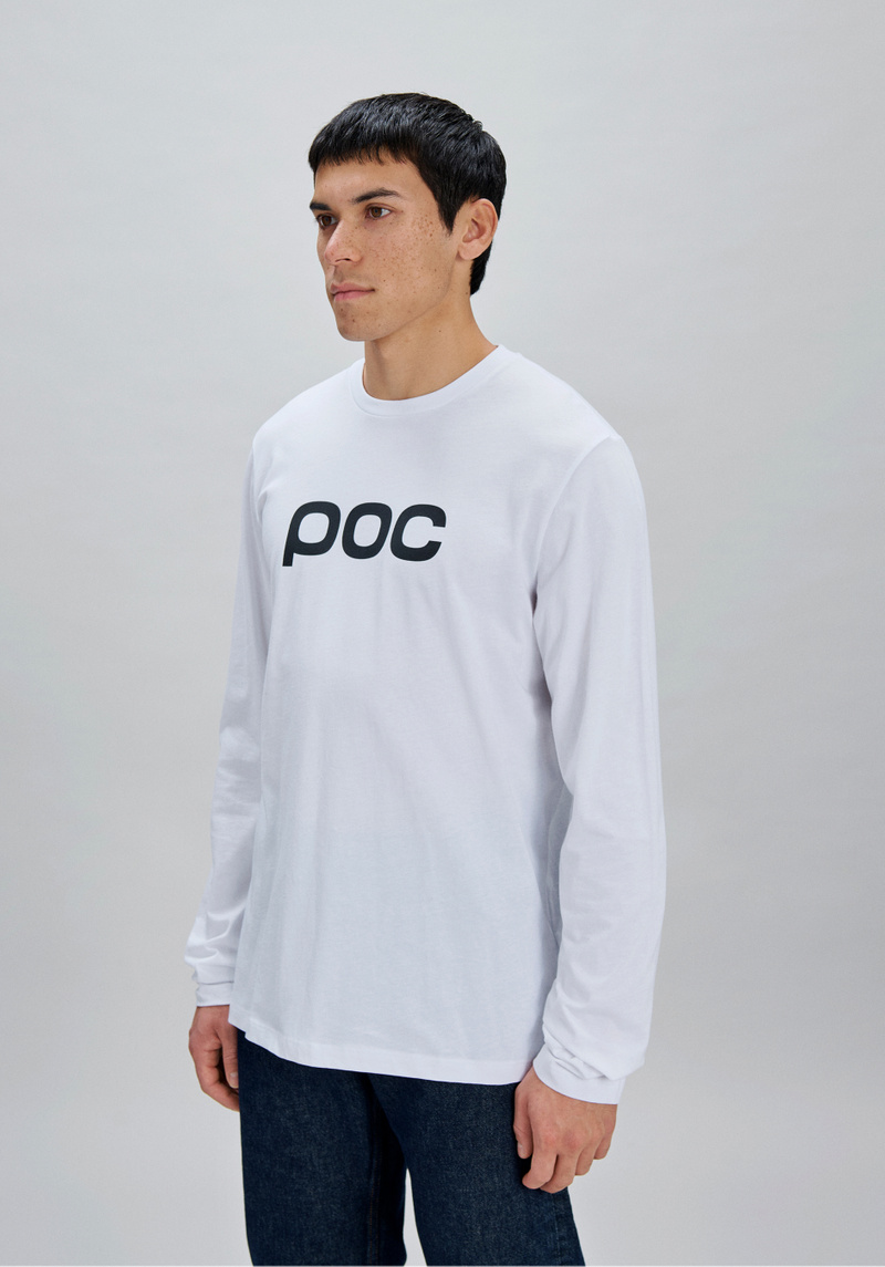 Men's Long Sleeve Tee in Hydrogen White | Cycling Community T