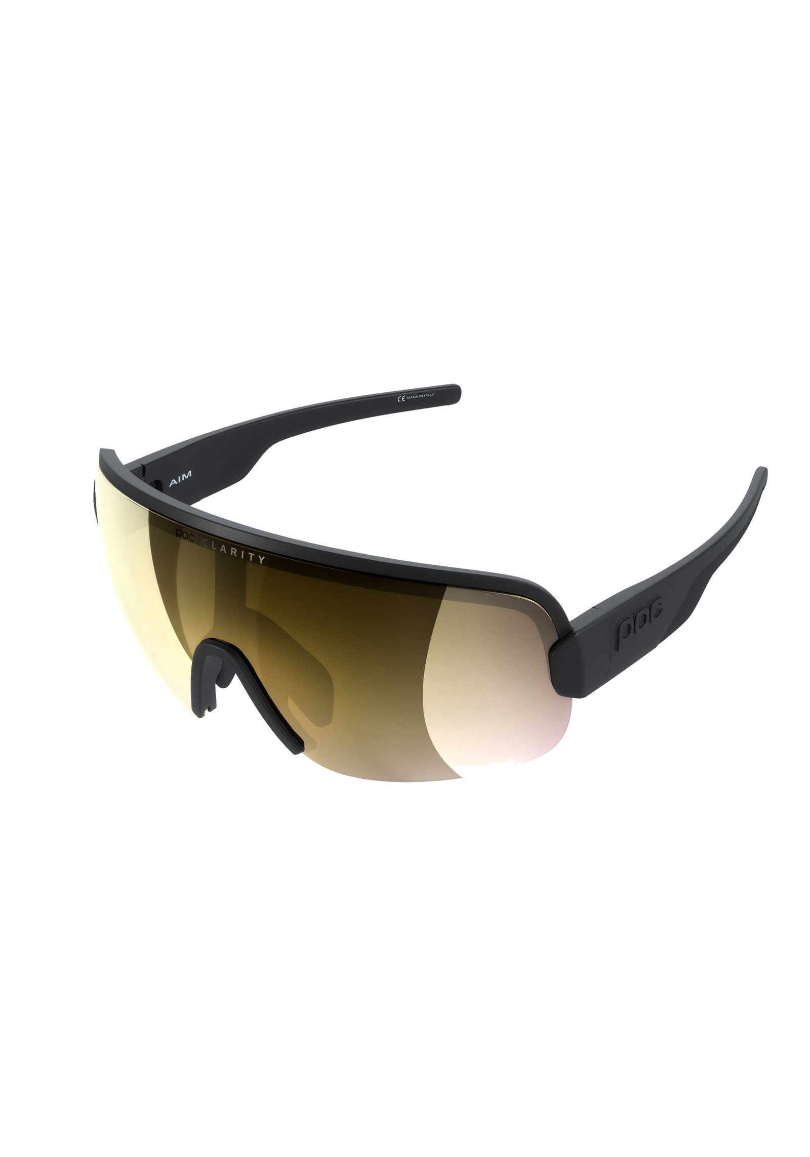 Aim Bike Sunglasses in Uranium Black | Cycling Eyewear | POC