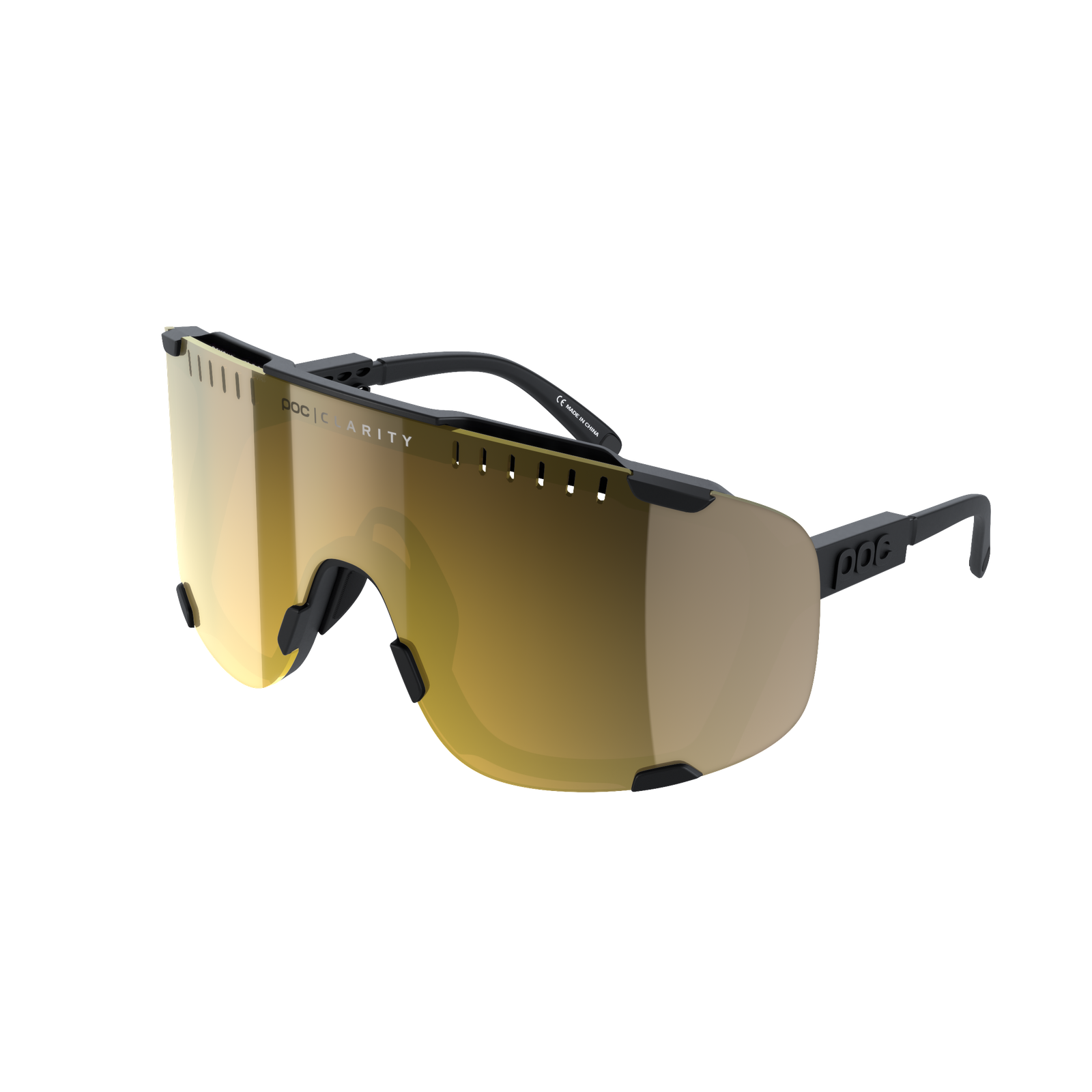 POC Devour サングラス Devour Wide Fit Bike Sunglasses in Uranium Black | Cycling