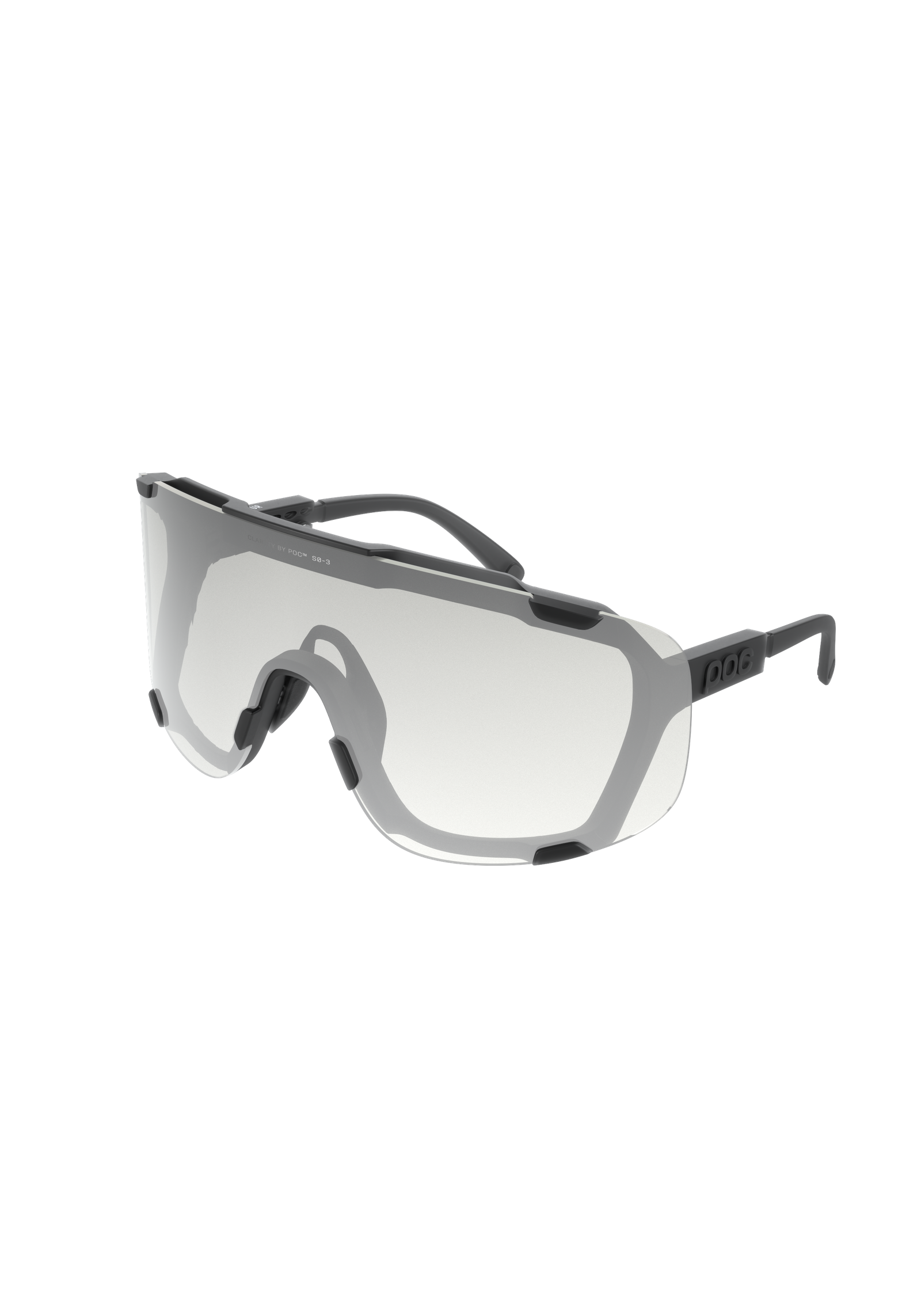 Devour Wide Fit Photochromic Bike Sunglasses in Translucent
