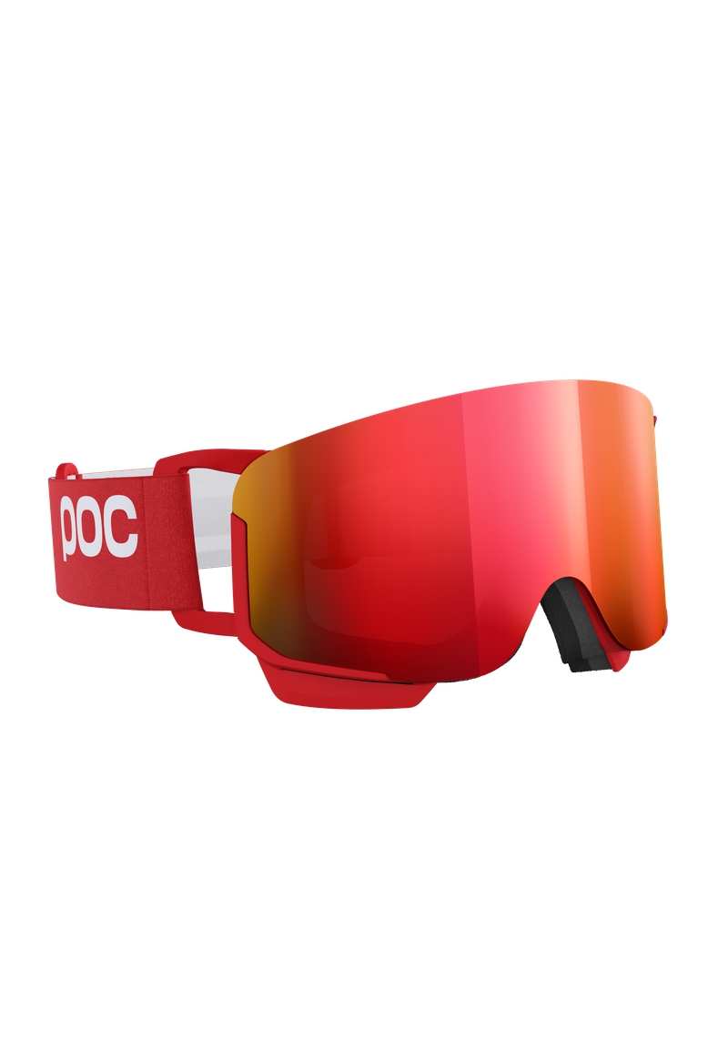 Nexal Mid Ski Goggles in Prismane Red | Ski Eyewear | POC (US)