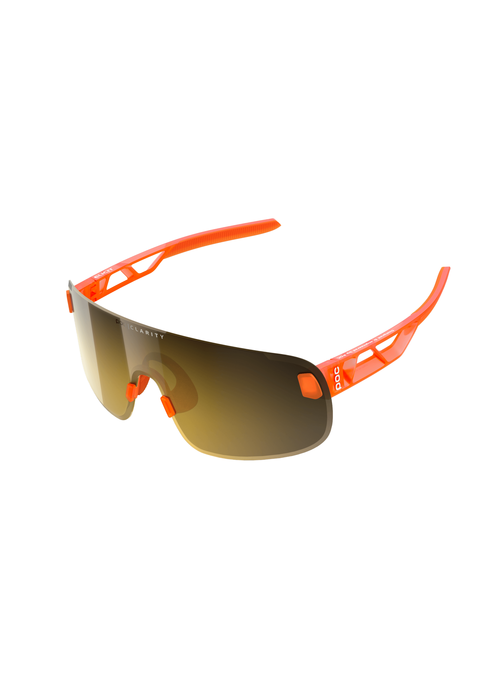 Elicit Bike Sunglasses in Fluorescent Orange Translucent | Cycling
