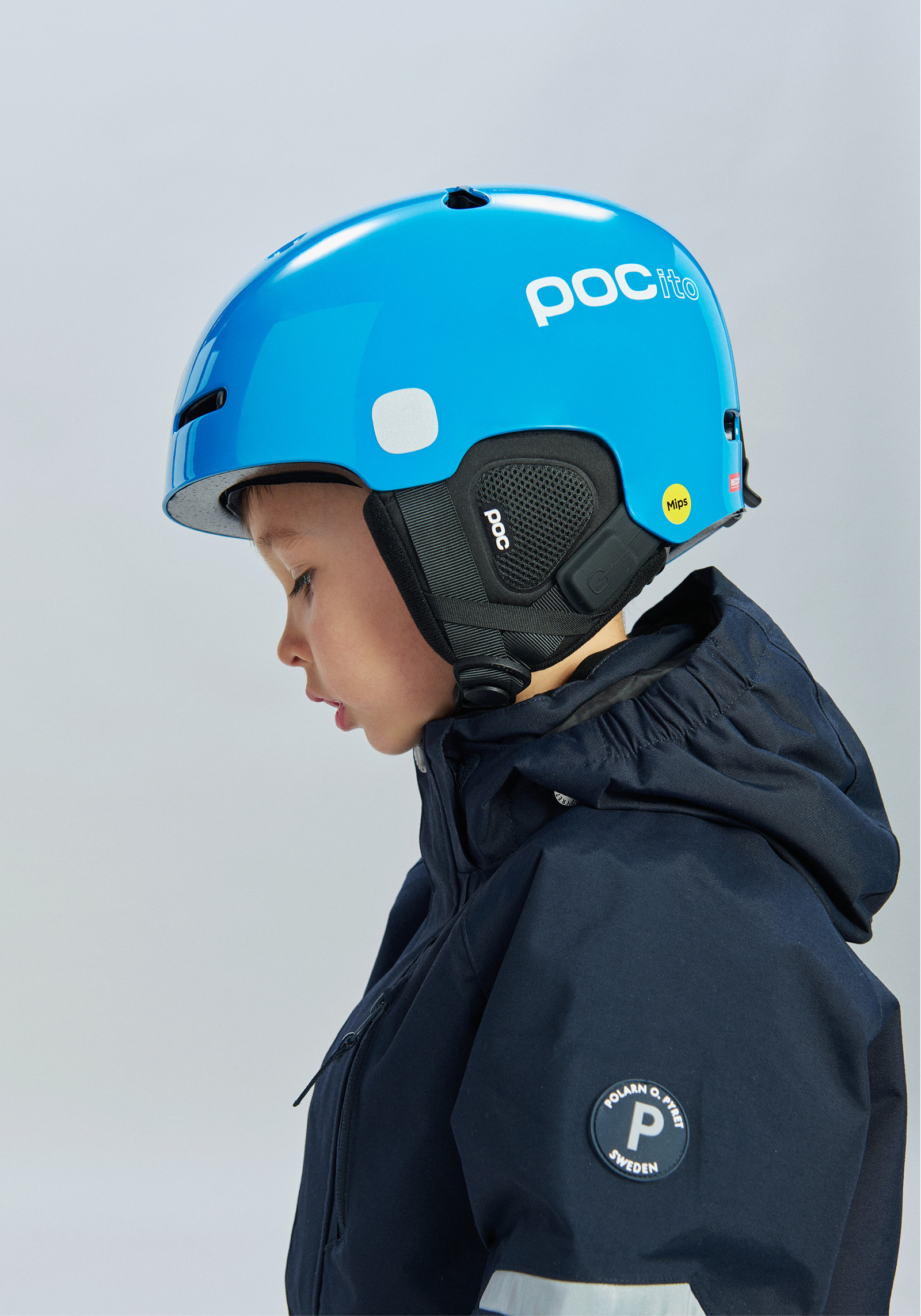 POCito Auric Cut MIPS Ski Helmet in Fluorescent Blue | POC (Global EN)