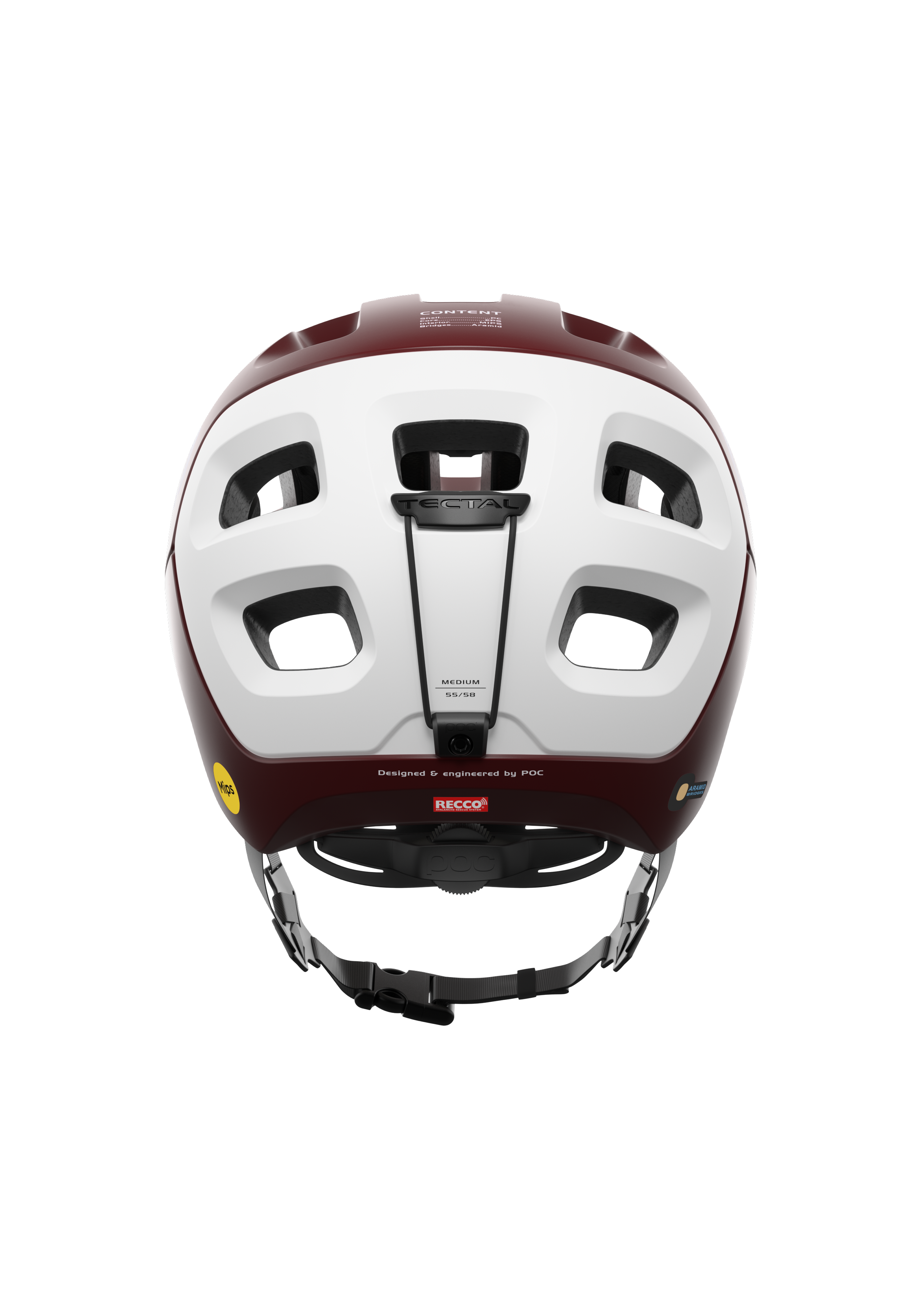 Tectal Race MIPS MTB Helmet in Garnet Red/Hydrogen White Matt