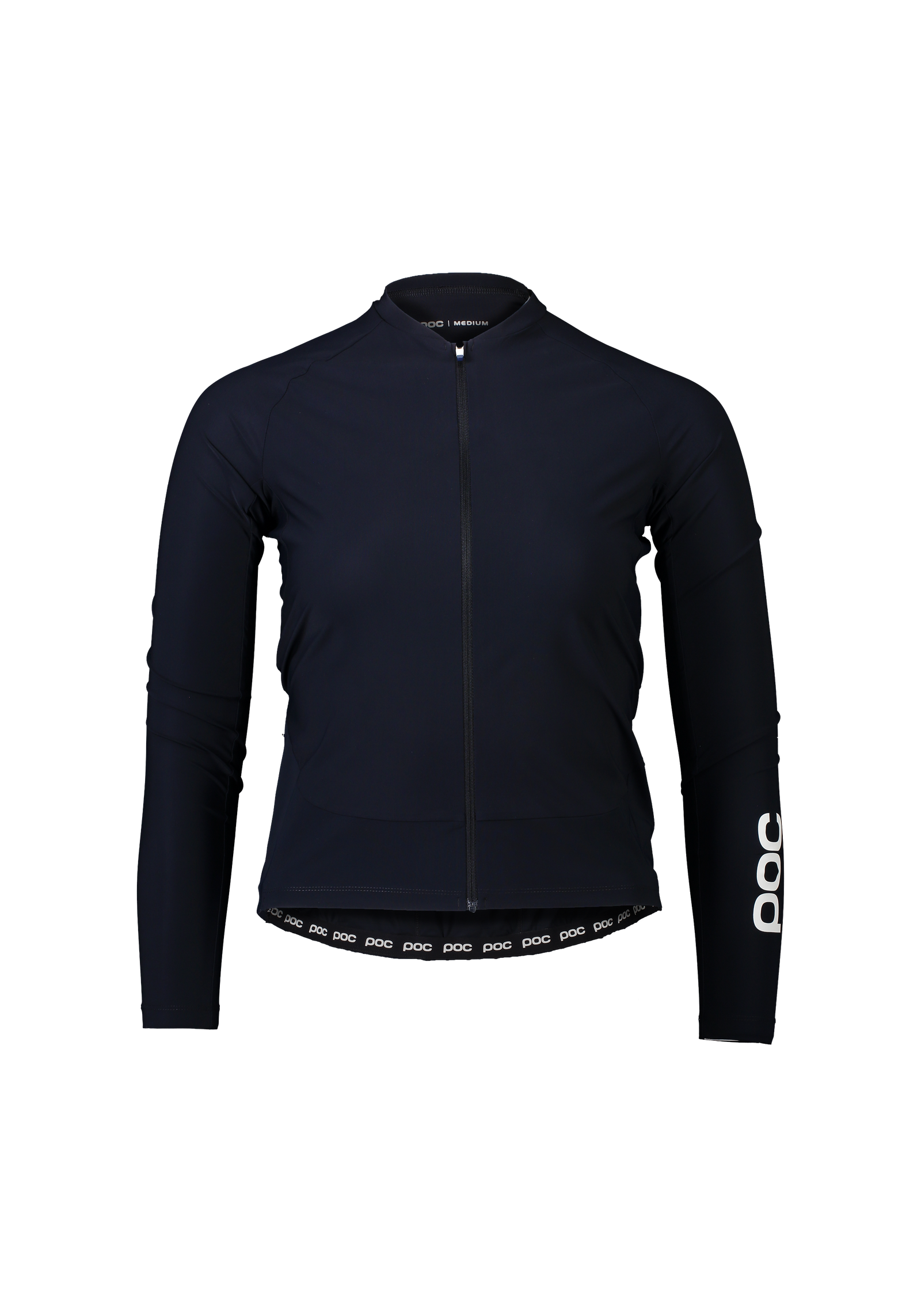Women's Essential Long Sleeve Road Cycling Jersey in Navy Black