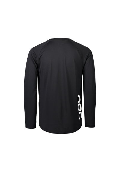 Men's Essential Long Sleeve Downhill Jersey in Carbon Black