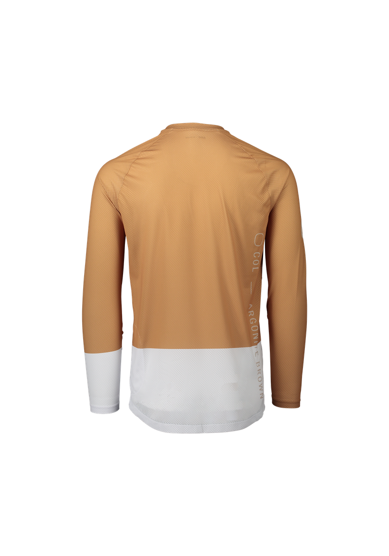 Men's Pure Long Sleeve MTB Jersey in Light Sandstone Beige/Zink