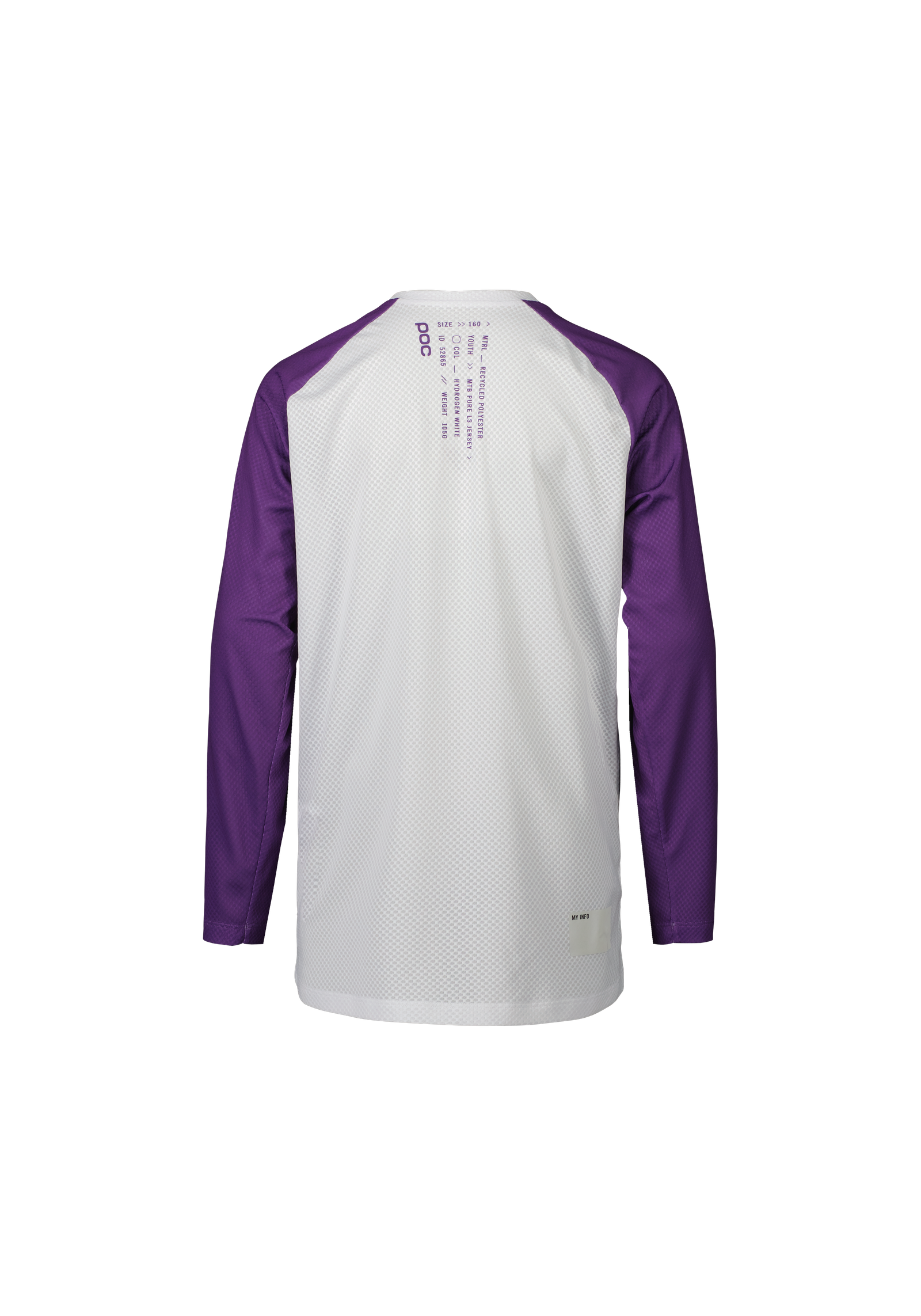 Youth Essential MTB Long Sleeve Jersey in Hydrogen White/Sapphire