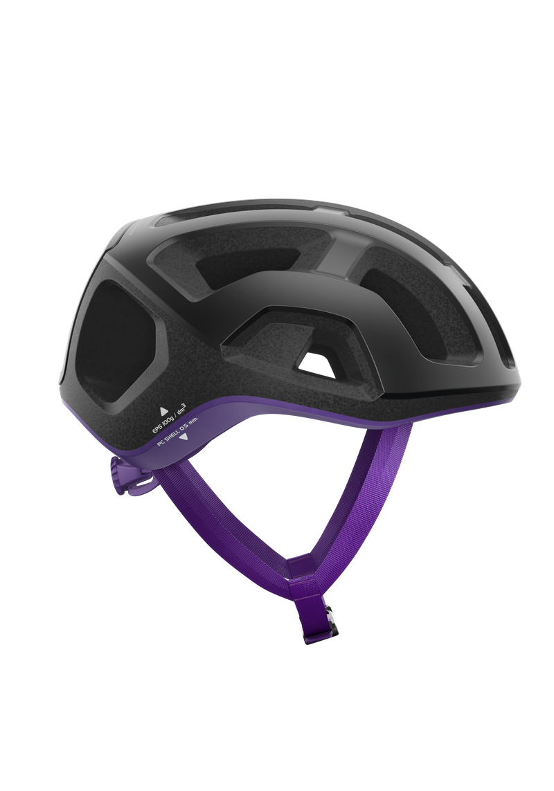 Ventral Lite Cycling Helmet in Uranium Black/Sapphire Purple Matt