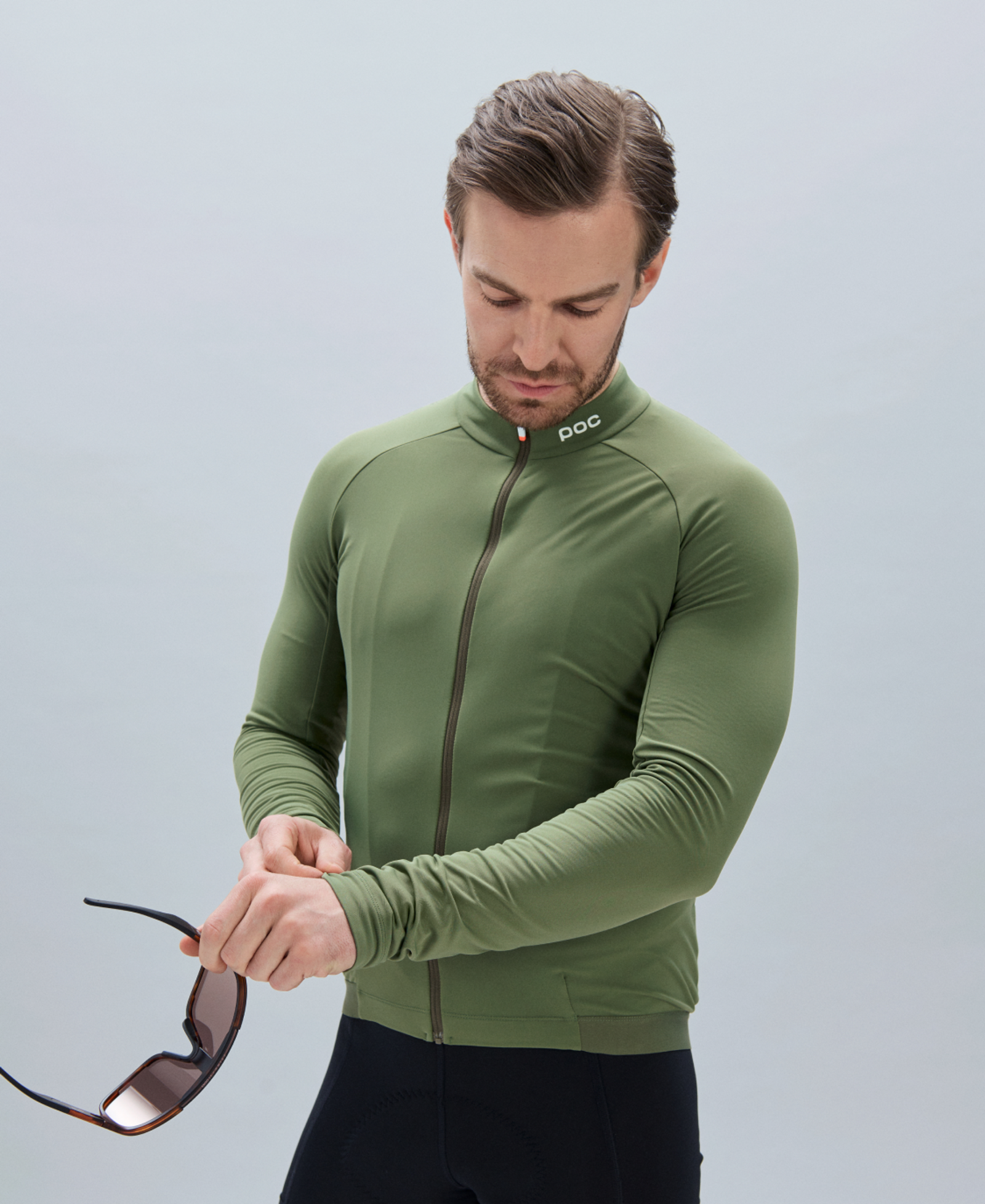 Men's Ambient Thermal Cycling Jersey in Epidote Green