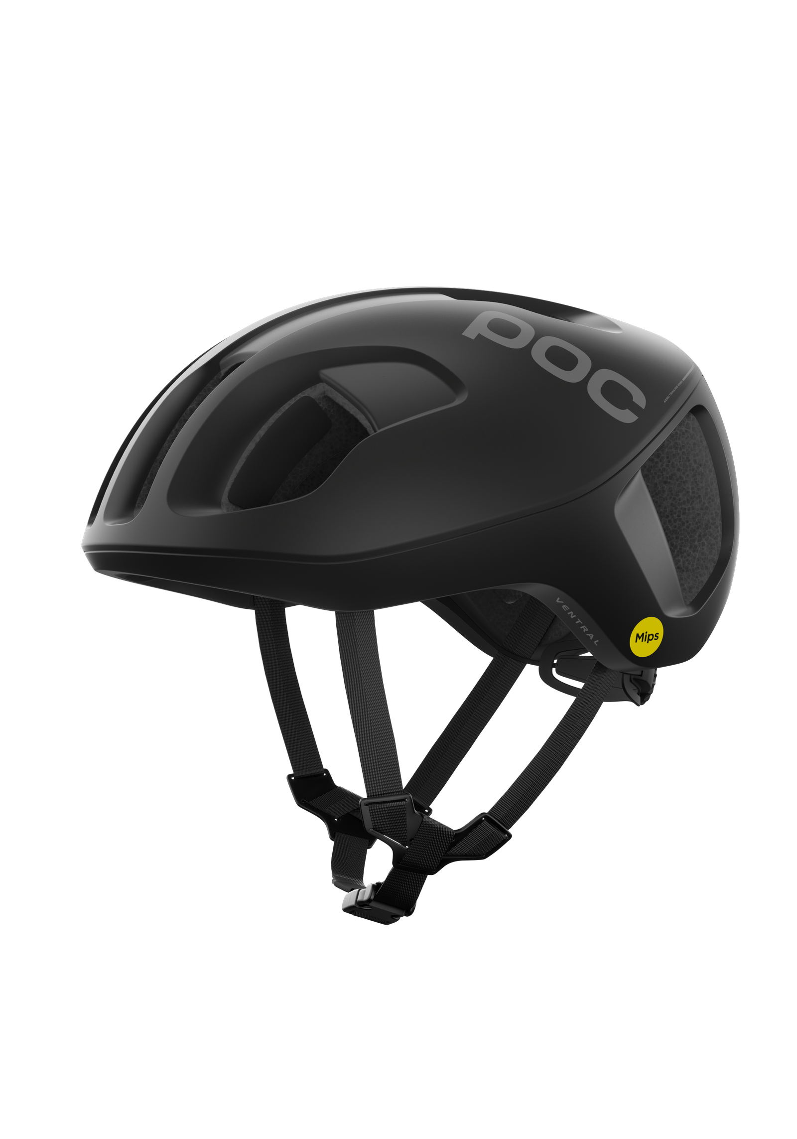 poc MIPS ブラックヘルメット Ventral MIPS Cycling Helmet in Uranium Black | POC (US)