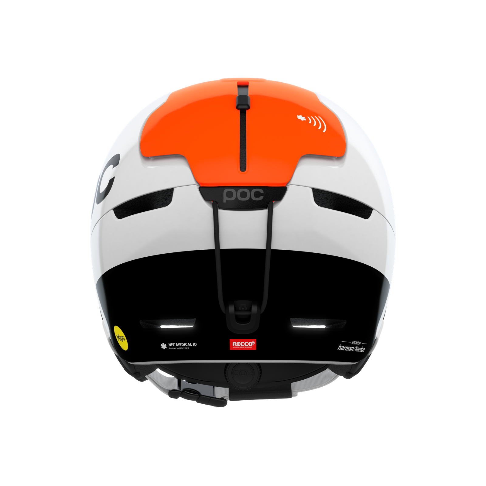 Obex Connect Ski Helmet in Hydrogen White/Fluorescent Orange