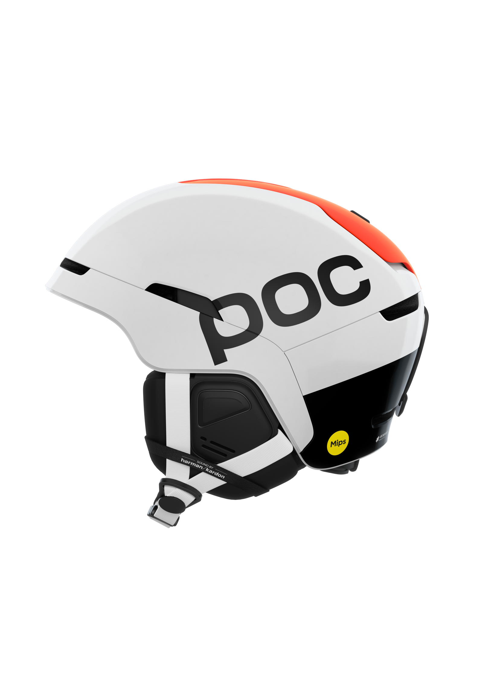 Obex Connect Ski Helmet in Hydrogen White/Fluorescent Orange AVIP