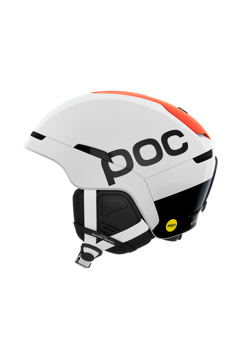 Obex Connect Ski Helmet in Hydrogen White/Fluorescent Orange AVIP