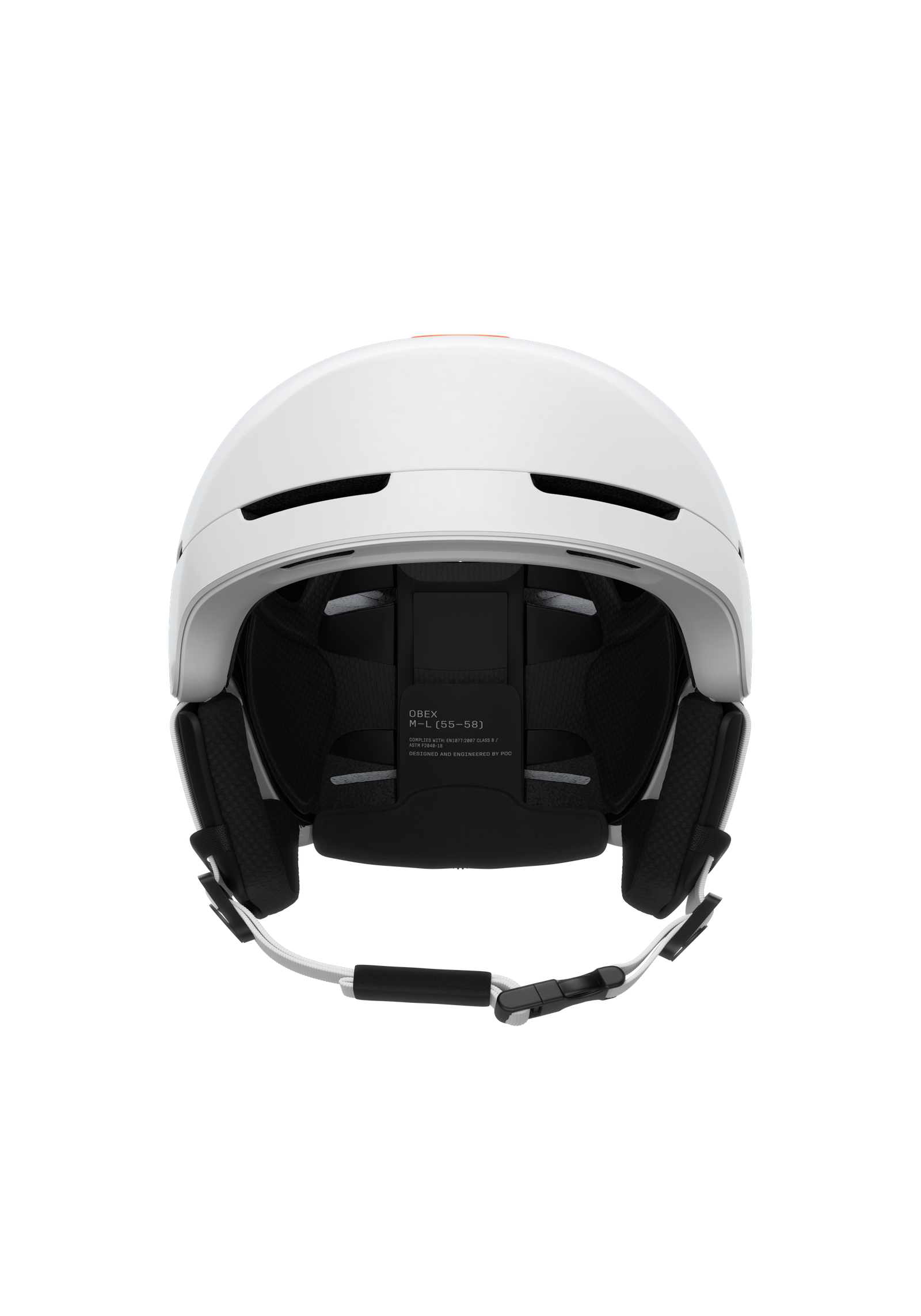 Obex Connect Ski Helmet in Hydrogen White/Fluorescent Orange AVIP