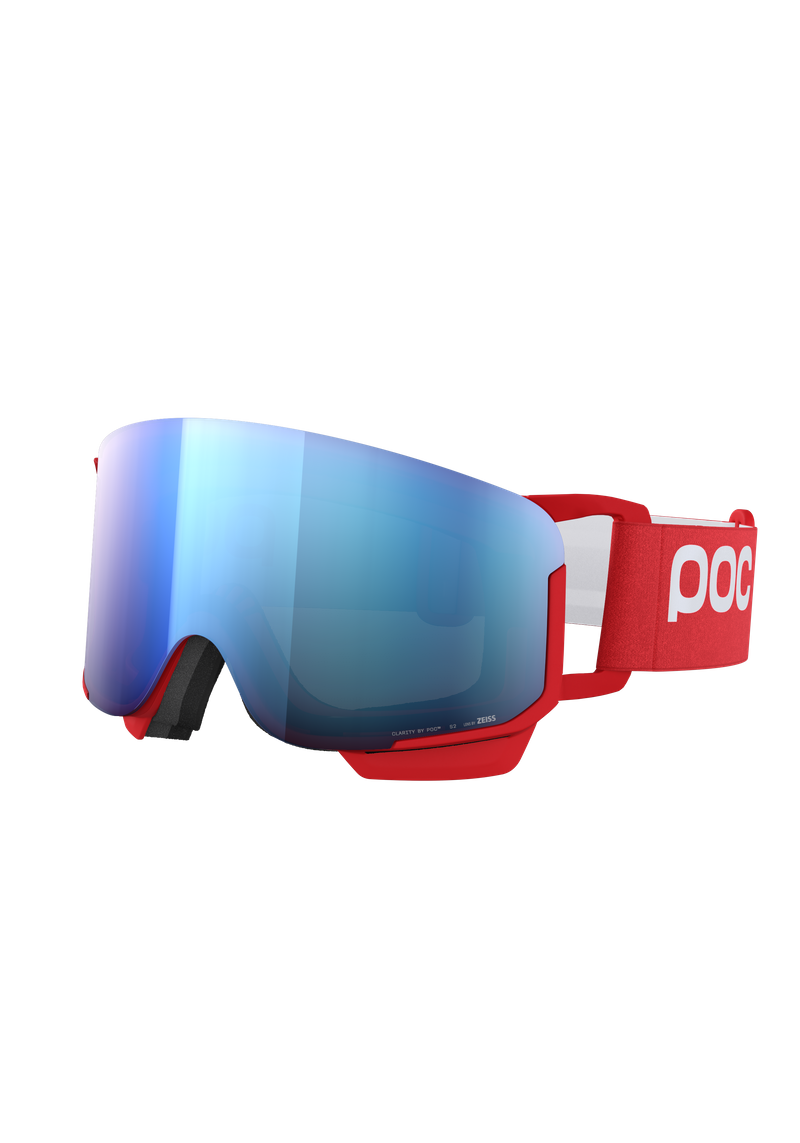 Nexal Mid Wide Fit Ski Goggles in Prismane Red | Ski Eyewear | POC