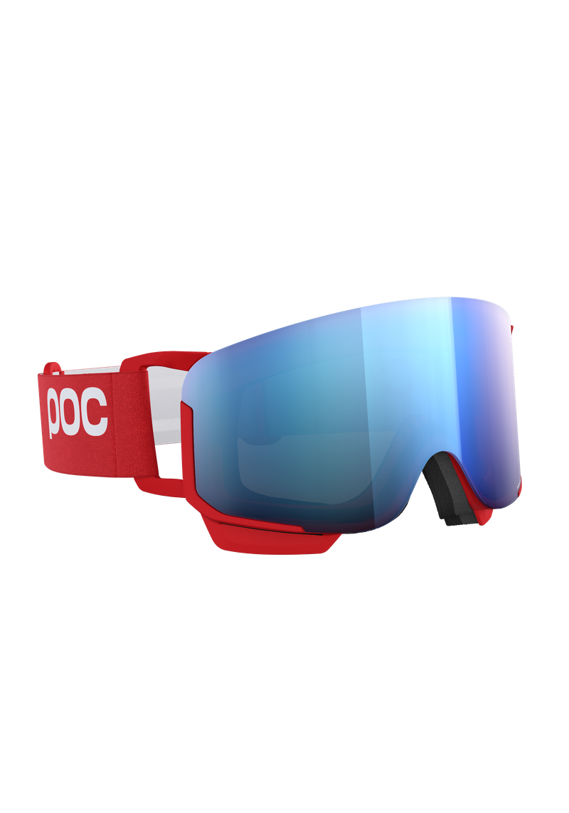 Nexal Mid Wide Fit Ski Goggles in Prismane Red | Ski Eyewear | POC