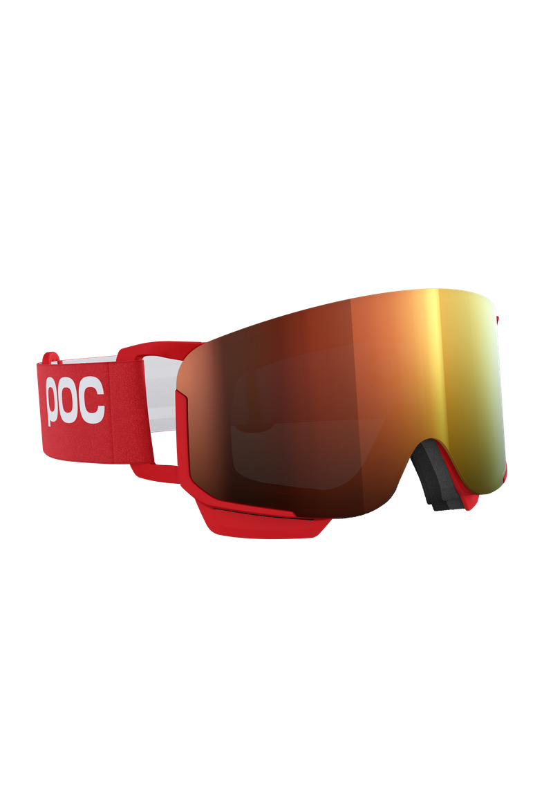 Nexal Mid Wide Fit Ski Goggles in Prismane Red | Ski Eyewear | POC