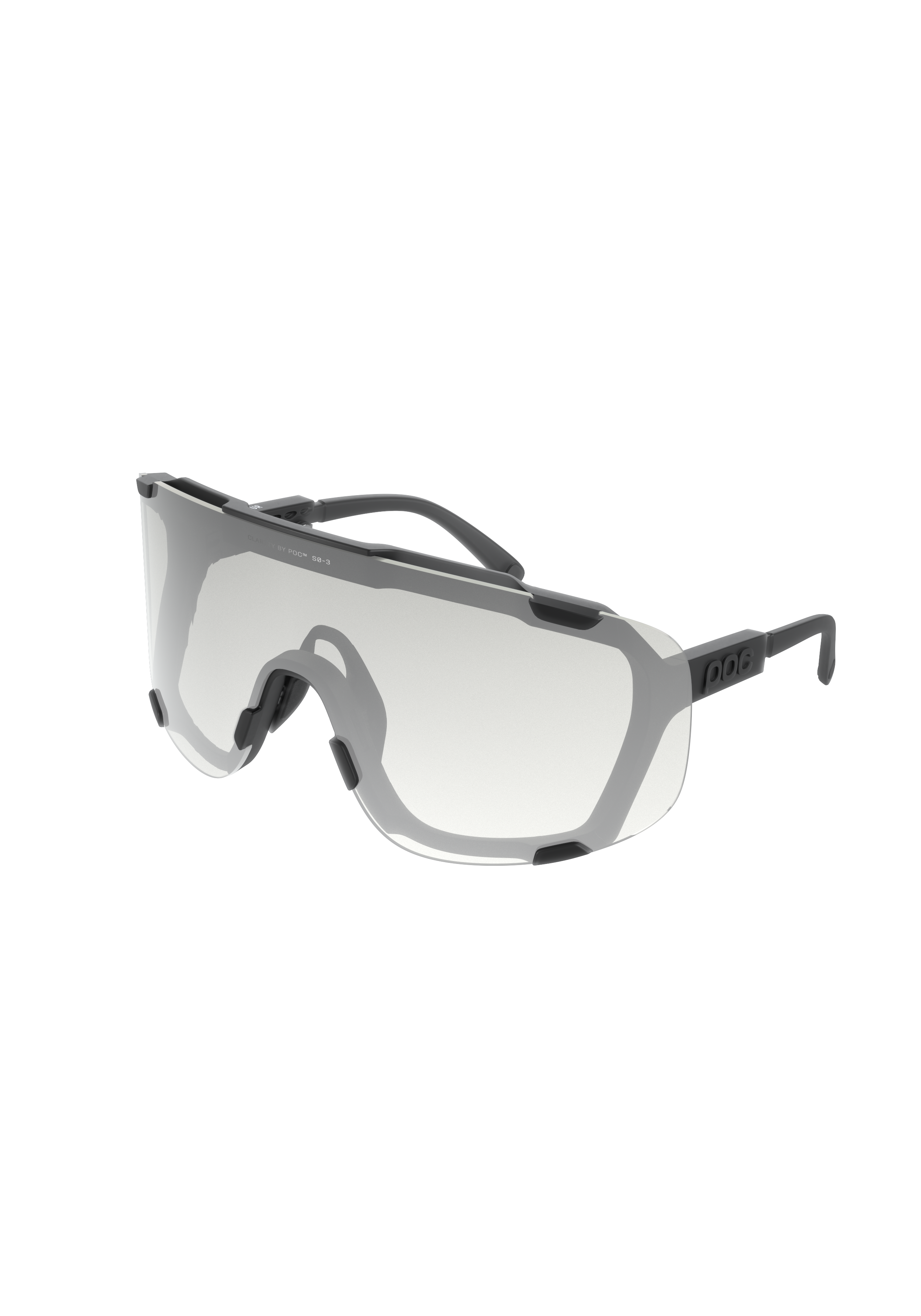 POC - POC - Devour Wide Fit Photochromic - Cycling Sunglasses - Black - One Size - Cycling Eyewear - Black - One Size