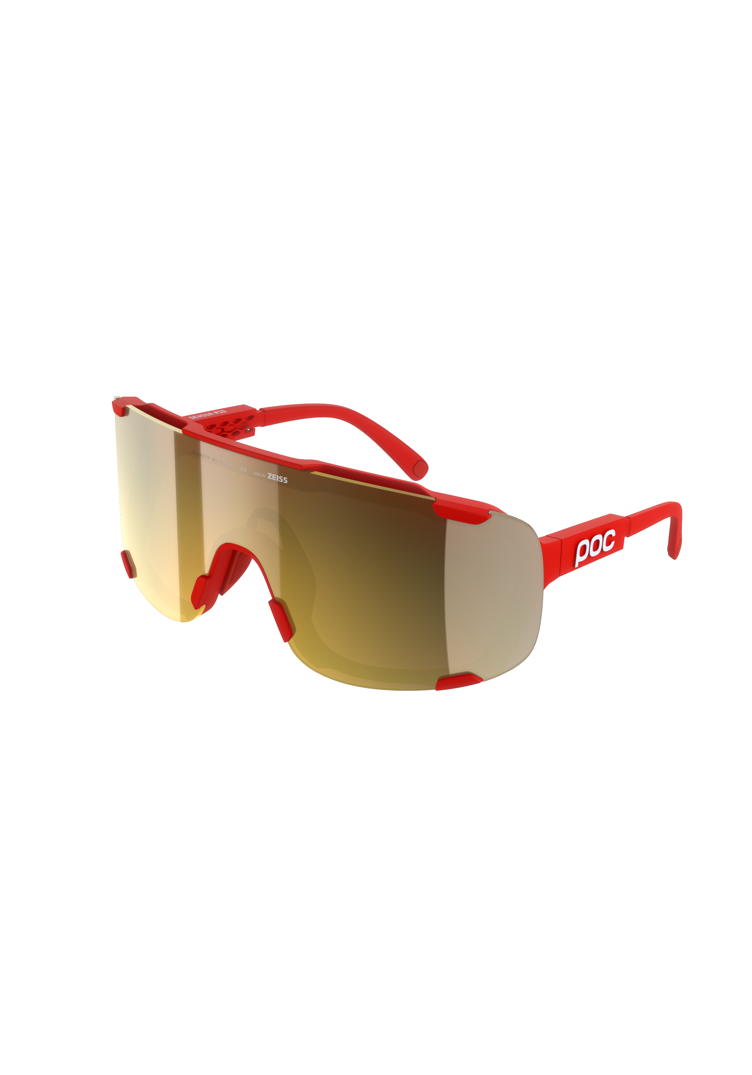POC - POC - Devour Mid - Cycling Sunglasses - Red - One Size - Cycling Eyewear - Red - One Size