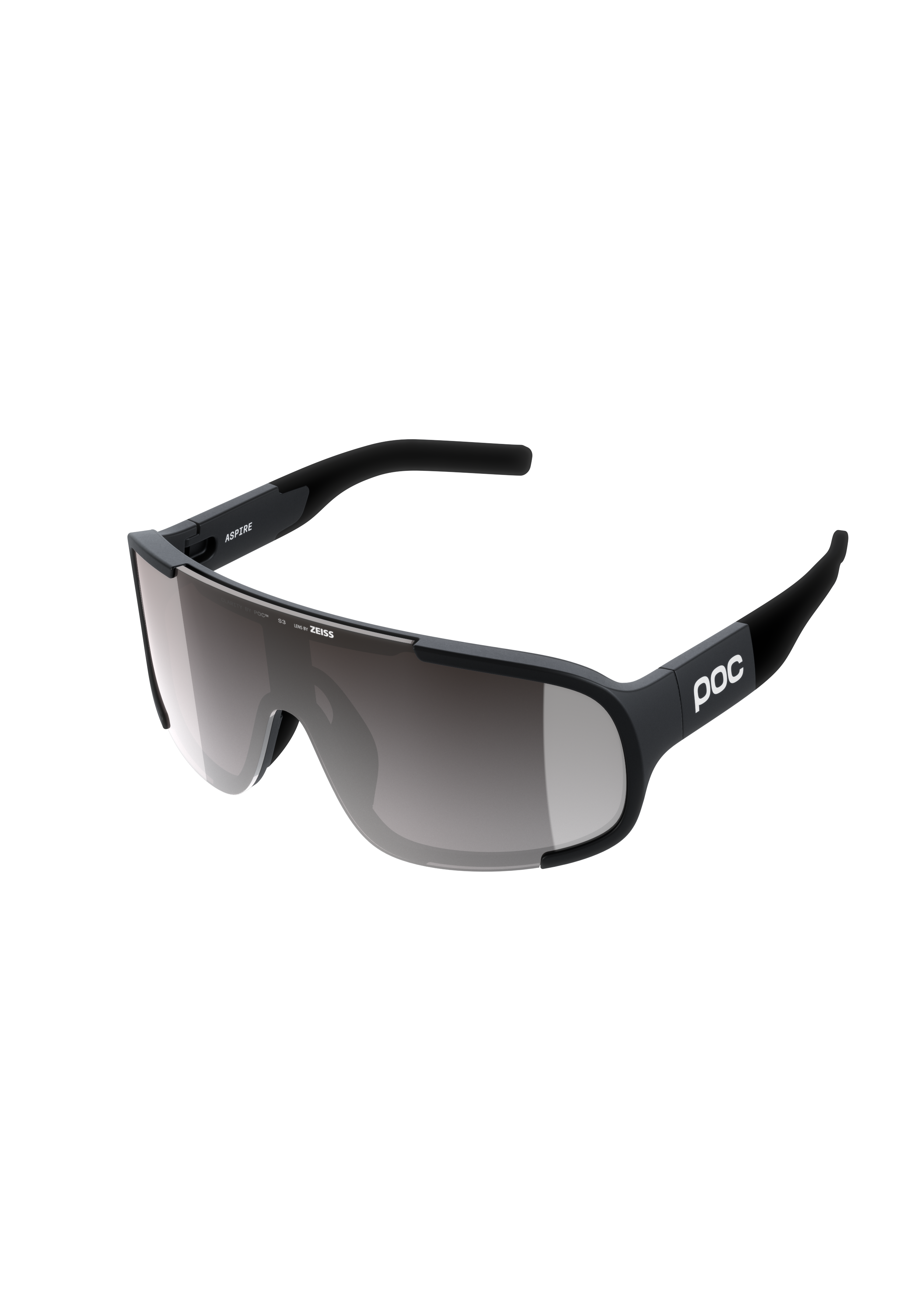 POC - POC - Aspire Wide Fit - Cycling Sunglasses - Black - One Size - Cycling Eyewear - Black - One Size