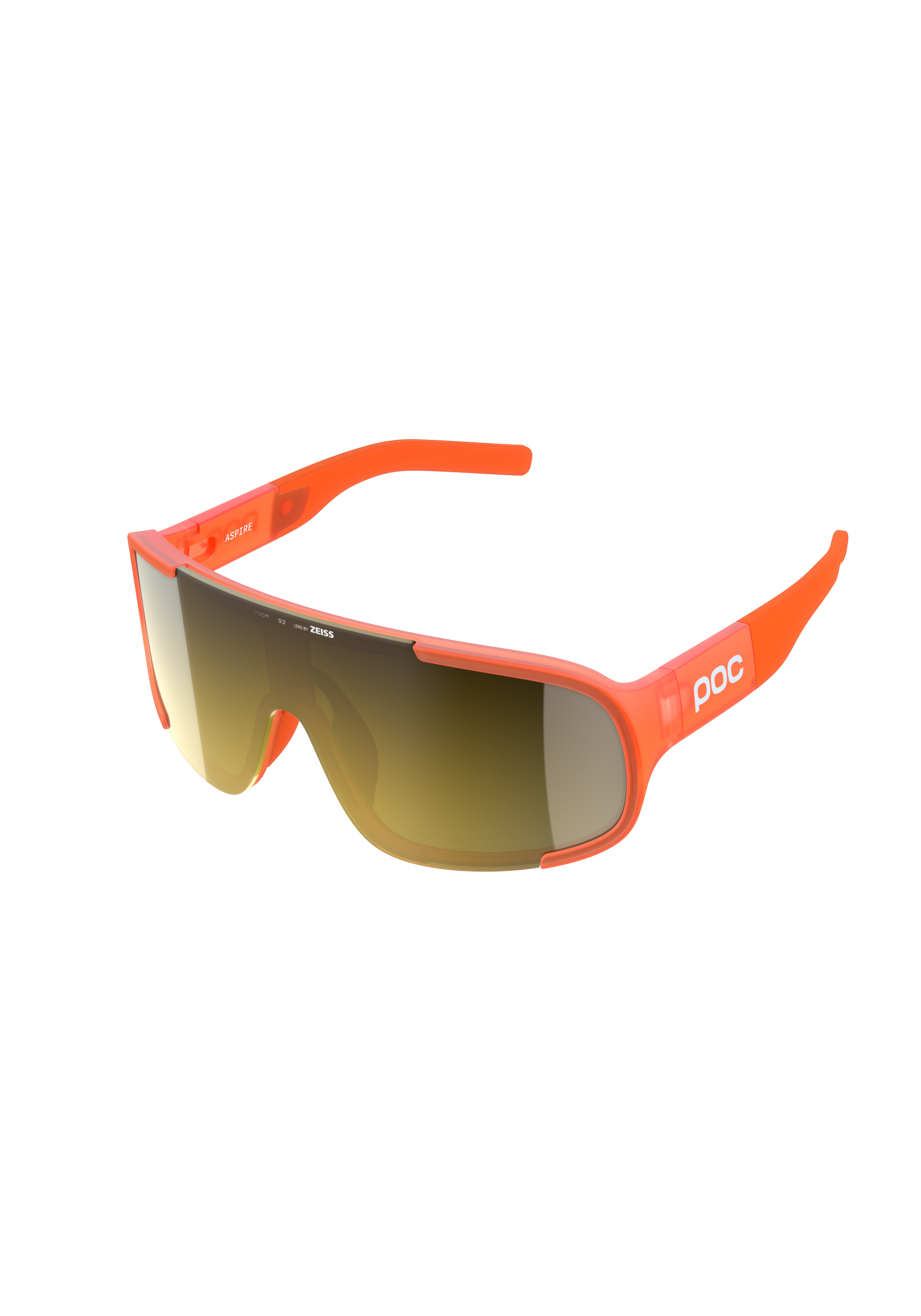 POC - POC - Aspire Wide Fit - Cycling Sunglasses - Orange - One Size - Cycling Eyewear - Orange - One Size