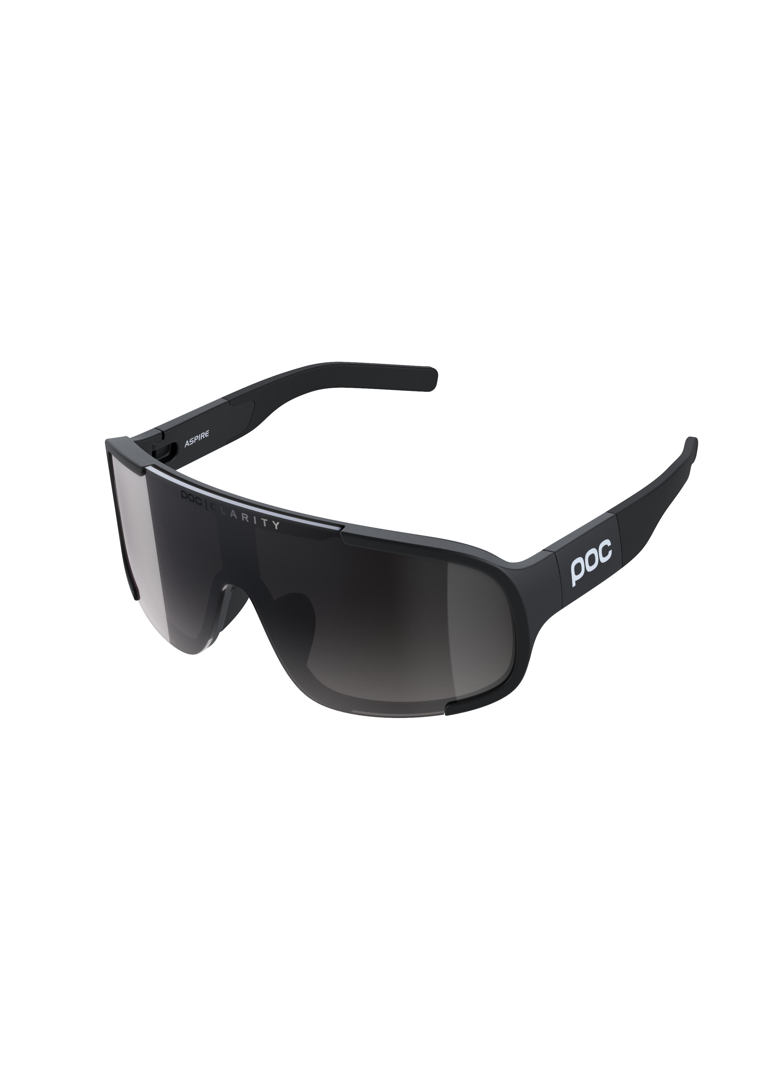 POC - POC - Aspire Wide Fit - Cycling Sunglasses - Black - One Size - Cycling Eyewear - Black - One Size
