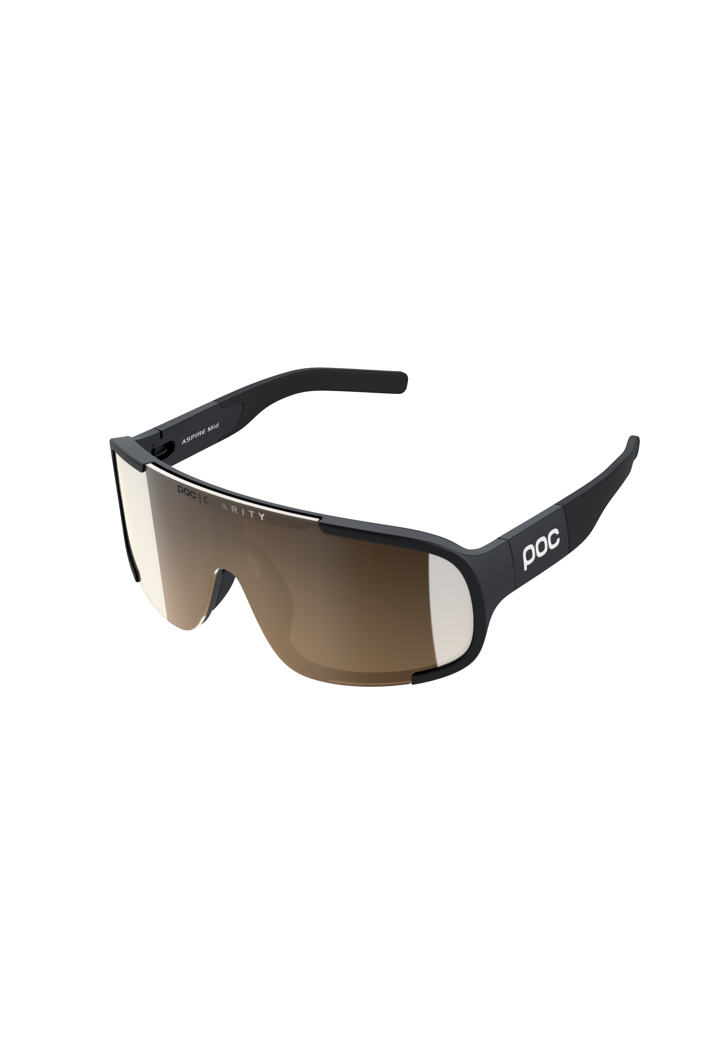 POC - POC - Aspire Mid - Cycling Sunglasses - Black - One Size - Cycling Eyewear - Black - One Size