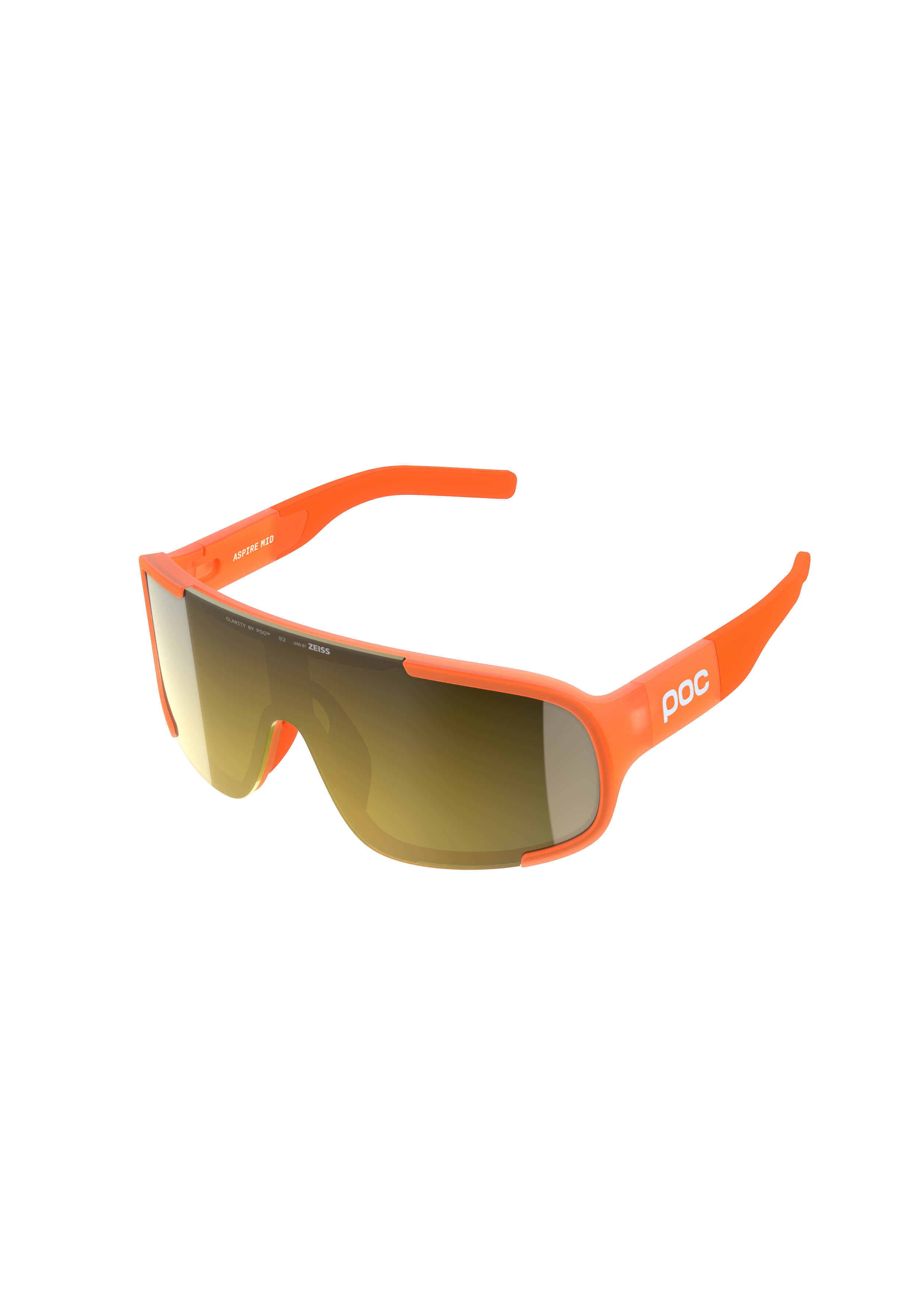 POC - POC - Aspire Mid - Cycling Sunglasses - Orange - One Size - Cycling Eyewear - Orange - One Size